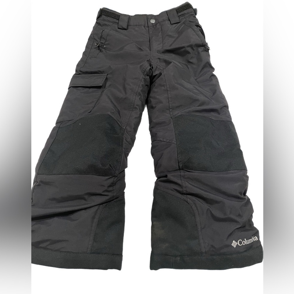 Columbia Bugaboo ski pants kids size XS. Black with reflective logo. X